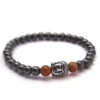 Pulseira Budah de Hematita com Pedra do Sol