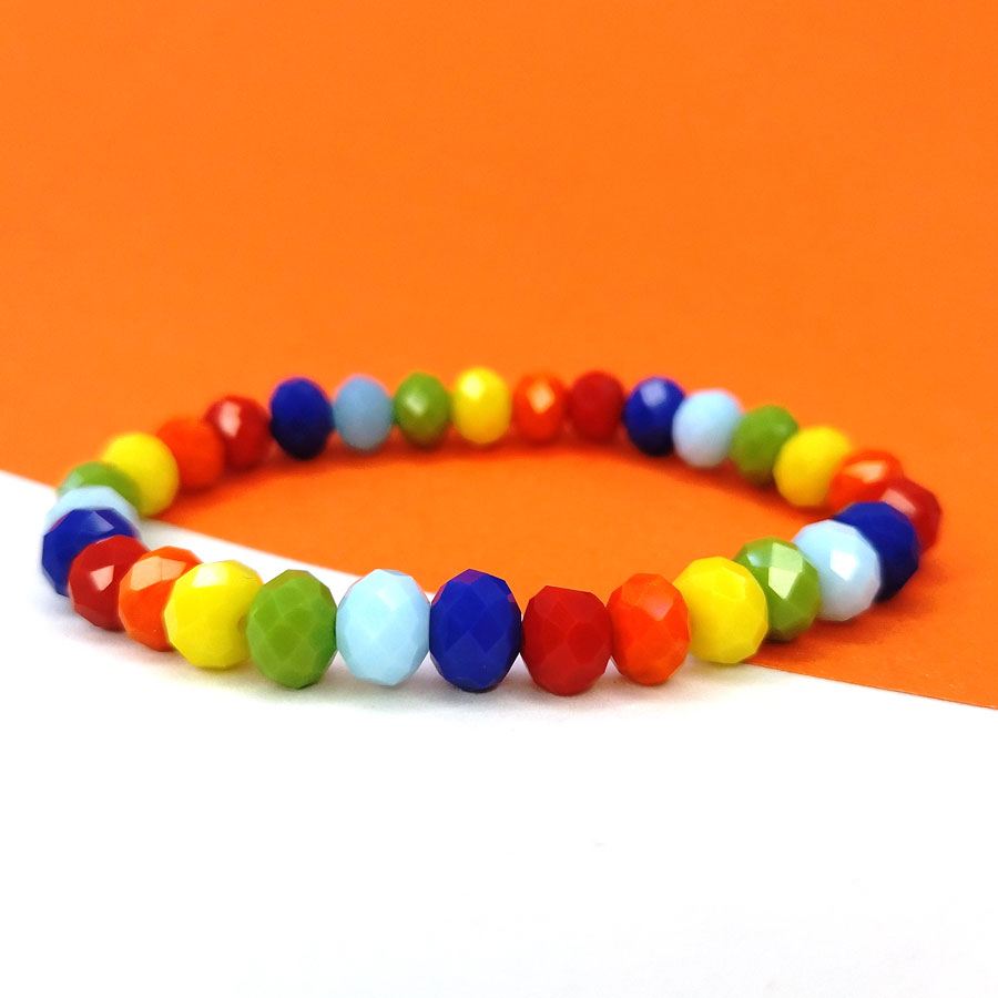 P068 Pulseira LGBT de Cristal (1) Pulseira LGBT Cristal