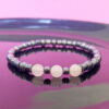 Pulseira de Hematita com Quartzo Rosa