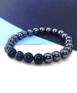 Pulseira de Hematita com Pedra da Estrela