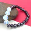 Pulseira de Hematita com Pedra da Lua