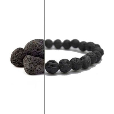 Pulseira Pedra Lava Vulcânica
