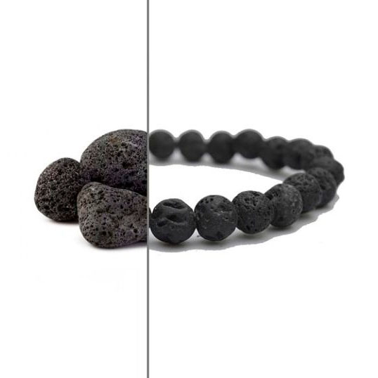 Pulseira Pedra Lava Vulcânica