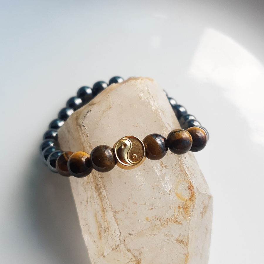 P243 - Pulseira Yin Yang Olho de Tigre (10) P243 - Pulseira Yin Yang Olho de Tigre