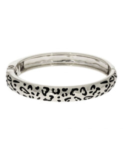 Pulseira Onça Pintada Níquel 71MM - Banho de Verniz Italiano