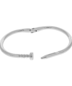 Pulseira de Prego 60MM de Metal com Banho de Verniz Italiano