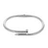Pulseira de Prego 60MM de Metal com Banho de Verniz Italiano