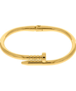 Pulseira de Prego 60MM de Metal com Banho de Verniz Italiano