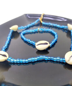 Colar Choker Azul com Búzios