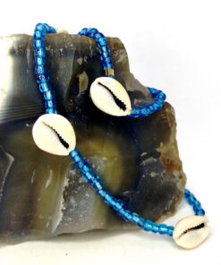 Colar Choker Azul com Búzios