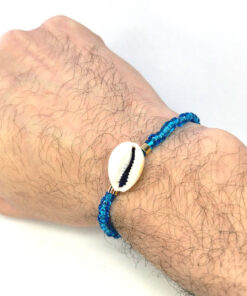 Colar Choker Azul com Búzios