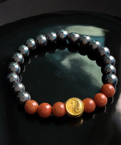 P241 - Pulseira Yin Yang Pedra do Sol