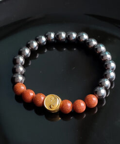P241 - Pulseira Yin Yang Pedra do Sol