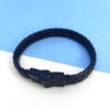 Pulseira de Couro Sintético Fecho Imã - Preto