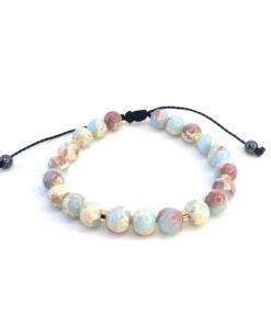 Pulseira de Pedra Jaspe Imperial Lagoa Azul - Força e Proteção