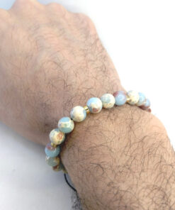 Pulseira de Pedra Jaspe Imperial Lagoa Azul - Força e Proteção