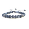 Pulseira de Pedra Agata Craquelada Azul