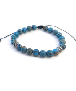 Pulseira de Pedra Malaquita Azul