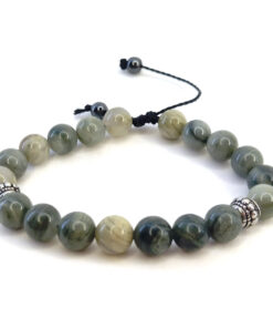 Pulseira de Pedra Ágata Musgo