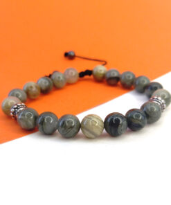 Pulseira de Pedra Ágata Musgo