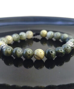 Pulseira de Pedra Ágata Musgo