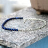 Colar de Olho de Tigre Azul com Corrente