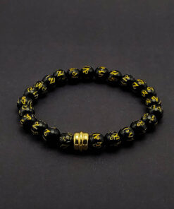 P286 - Pulseira Pedra Obsidiana Negra