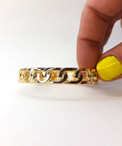 Pulseira Bracelete de Corrente Dourada