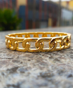 Pulseira Bracelete de Corrente Dourada