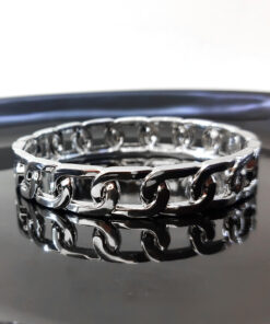 Pulseira Bracelete de Corrente Prateado