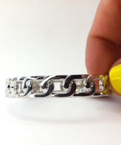 Pulseira Bracelete de Corrente Prateado