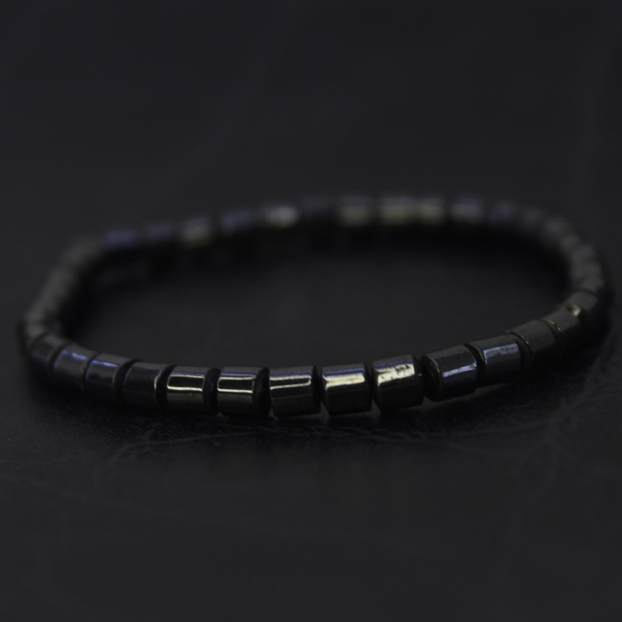 P288 Pulseira Hematita Lisa 2mm (10) Pulseira Hematita Lisa de 2mm