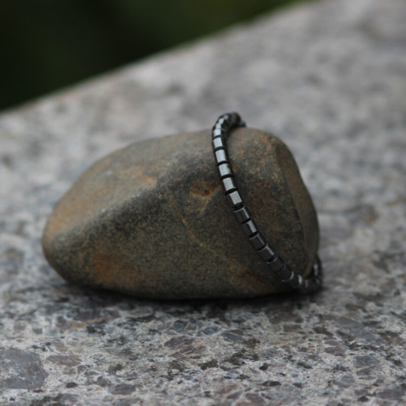 Pulseira Hematita Lisa de 2mm