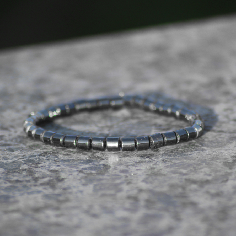 P288 Pulseira Hematita Lisa 2mm (9) Pulseira Hematita Lisa de 2mm