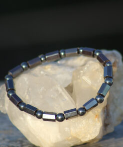 Pulseira de Hematita Intercalada 4mm