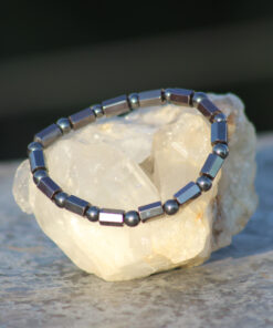 Pulseira de Hematita Intercalada 4mm