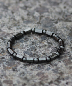 Pulseira de Hematita Intercalada 4mm