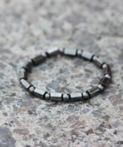 Pulseira de Hematita Intercalada 4mm