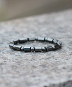 Pulseira de Hematita Intercalada 4mm
