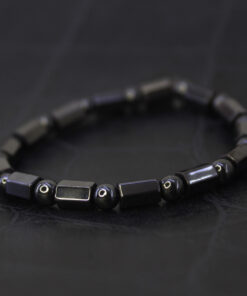 Pulseira de Hematita Intercalada 4mm