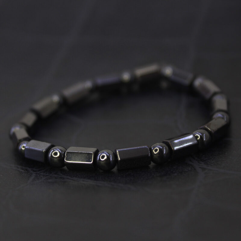 Pulseira de Hematita Intercalada 4mm