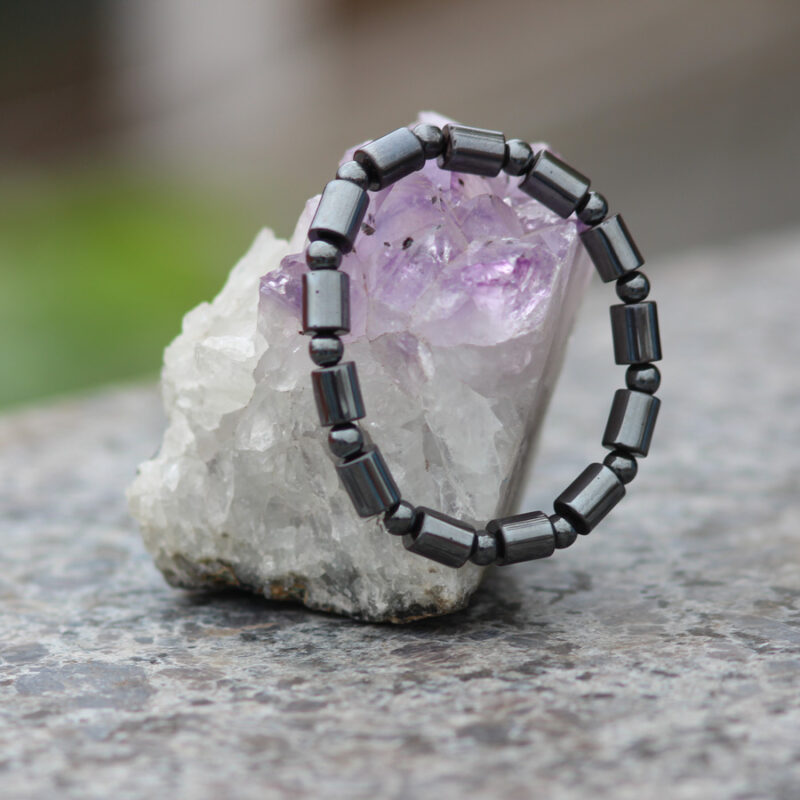 Pulseira de Hematita Intercalada 6mm