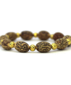 Pulseira de Semente com Dourado