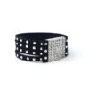 Pulseira Preta com Fecho de Strass (Imã)