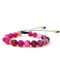 Pulseira Agata Pink Pedra Natural