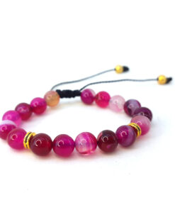 Pulseira Agata Pink Pedra Natural