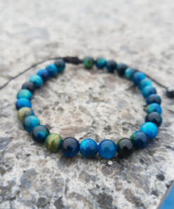 Pulseira de Olho de Tigre Azul Celeste