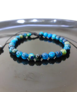 Pulseira de Olho de Tigre Azul Celeste