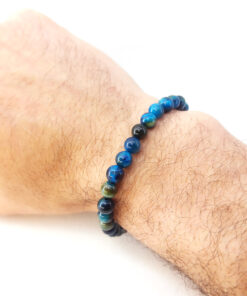Pulseira de Olho de Tigre Azul Celeste