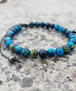 Pulseira de Olho de Tigre Azul Celeste